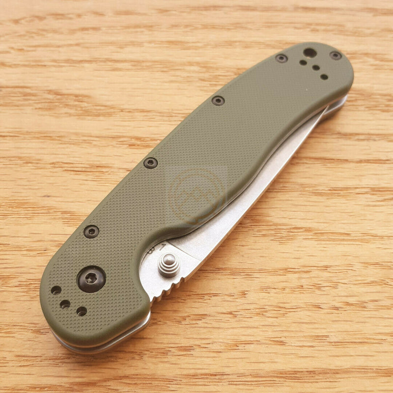 Ontario RAT I Linerlock Folding Knife 3.5" AUS-8 Steel Blade Green Nylon Handle 8874TC -Ontario - Survivor Hand Precision Knives & Outdoor Gear Store