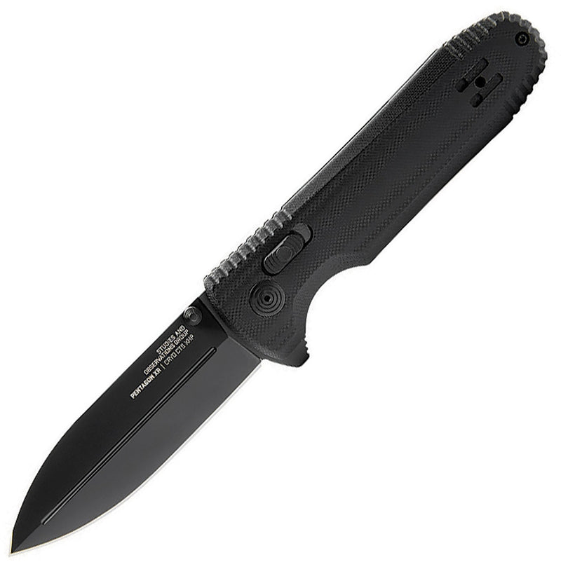 SOG Pentagon XR Lock Blackout Folding Knife 3.63" CTS-XHP Stainless Blade Black G10 Handle 12610157 -SOG - Survivor Hand Precision Knives & Outdoor Gear Store