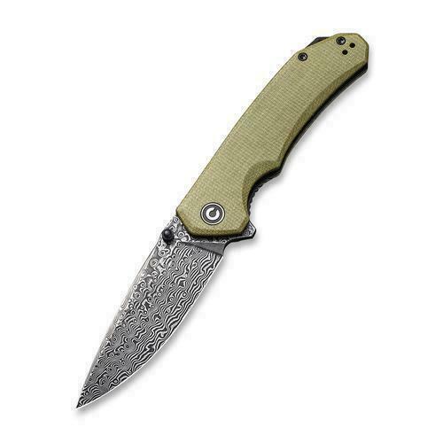 Civivi Brazen Linerlock Folding Knife 3.5" Damascus Steel Blade Micarta Handle 2102DS2 -Civivi - Survivor Hand Precision Knives & Outdoor Gear Store