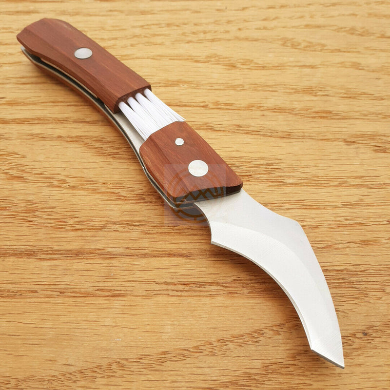 Baladeo Arnold Mushroom Folding Knife 2.5" 420 Stainless Curved Blade Wood Handle CO105 -Baladeo - Survivor Hand Precision Knives & Outdoor Gear Store