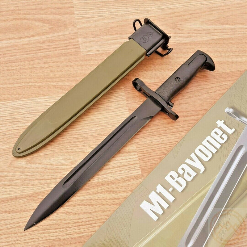 M1 Combat Knife 9.75" Black Stainless Steel Blade Black Grooved Stainless Handle 210933 -China Made - Survivor Hand Precision Knives & Outdoor Gear Store