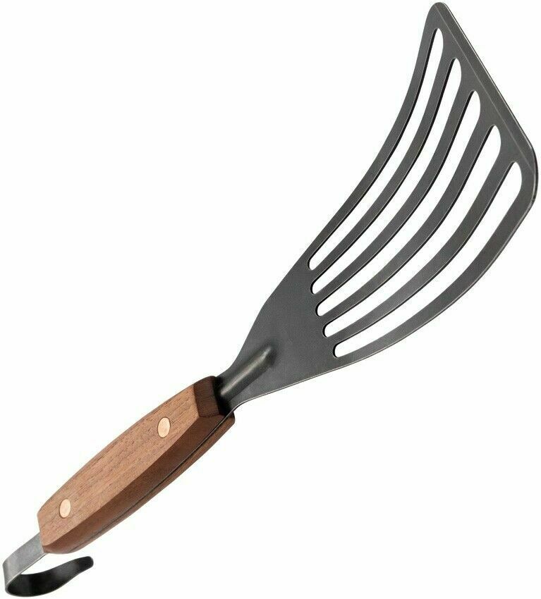 Barebones Living Cowboy Grill Fish Spatula Blackened Stainless Steel Construction/Hook End For Hanging RE467 -Barebones Living - Survivor Hand Precision Knives & Outdoor Gear Store