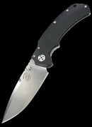 Bastinelli Folding Knife 3.25" D2 Tool Steel Blade Black G10/ Titanium Back Handle S01 -Bastinelli Creations - Survivor Hand Precision Knives & Outdoor Gear Store