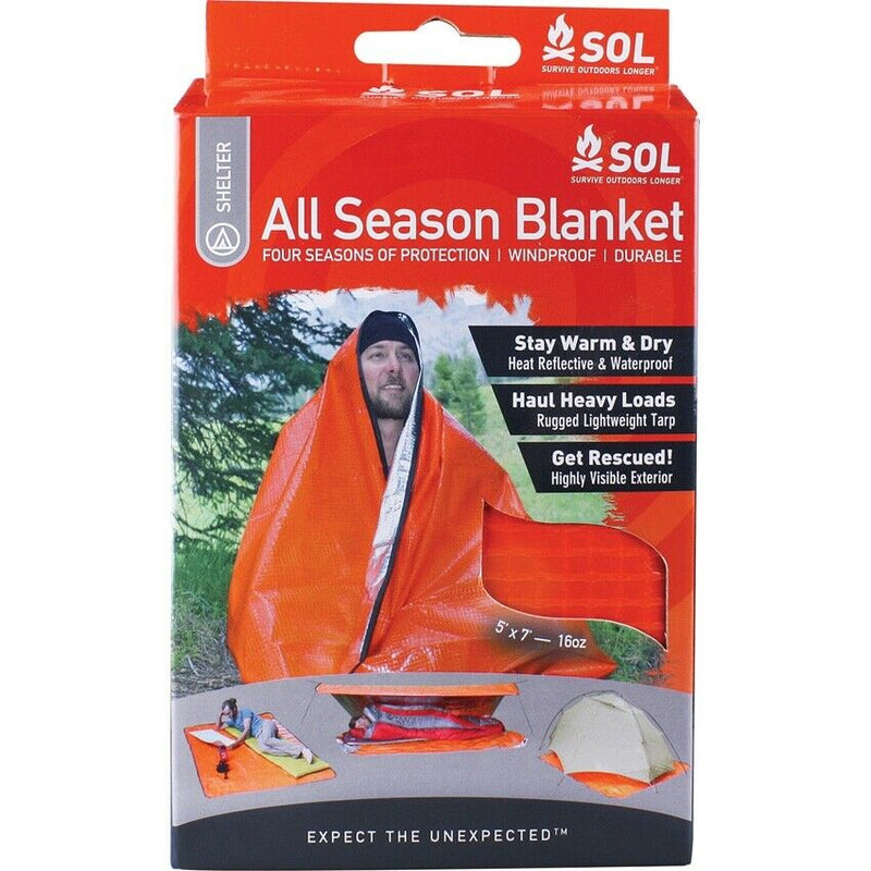 Adventure Medical All Season Blanket Heat Reflective And Waterproof Orange 1200 -Adventure Medical - Survivor Hand Precision Knives & Outdoor Gear Store