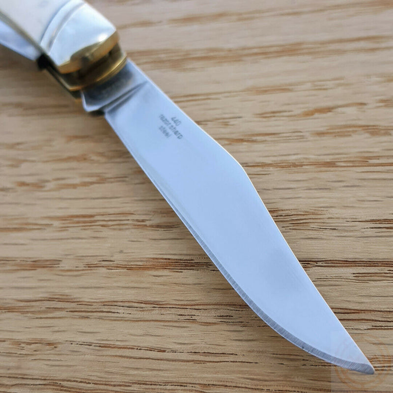 Rough Ryder Equestrian Trapper Pocket Knife Stainless Blade White Bone Handle 1972 -Rough Ryder - Survivor Hand Precision Knives & Outdoor Gear Store