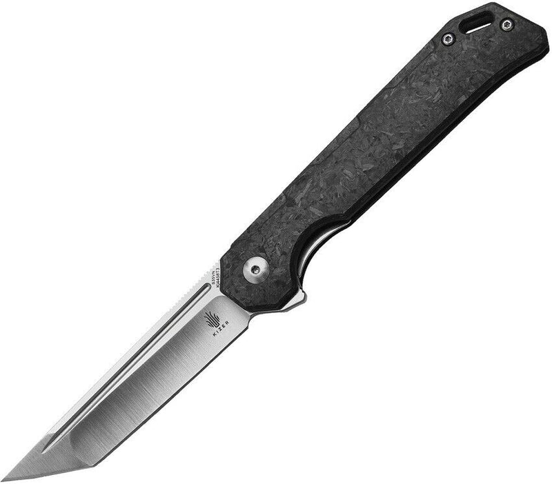 Kizer Cutlery Begleiter Framelock Folding Knife 3.5" S35VN Steel Blade Marbled Carbon Fiber Handle 4458T3 -Kizer Cutlery - Survivor Hand Precision Knives & Outdoor Gear Store