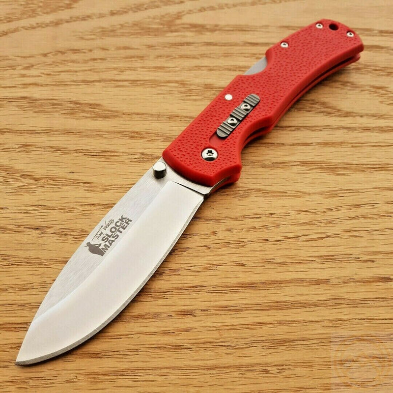 Cold Steel Slock Master Folding Knife 3.5" 8Cr13MoV Steel Blade Red Nylon Handle 23JK -Cold Steel - Survivor Hand Precision Knives & Outdoor Gear Store