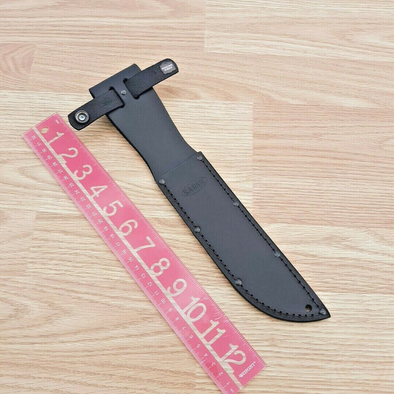 Ka-Bar Fits USA Fighter Sheath With Blades up to 7" Black Leather Construction 1211S -Ka-Bar - Survivor Hand Precision Knives & Outdoor Gear Store