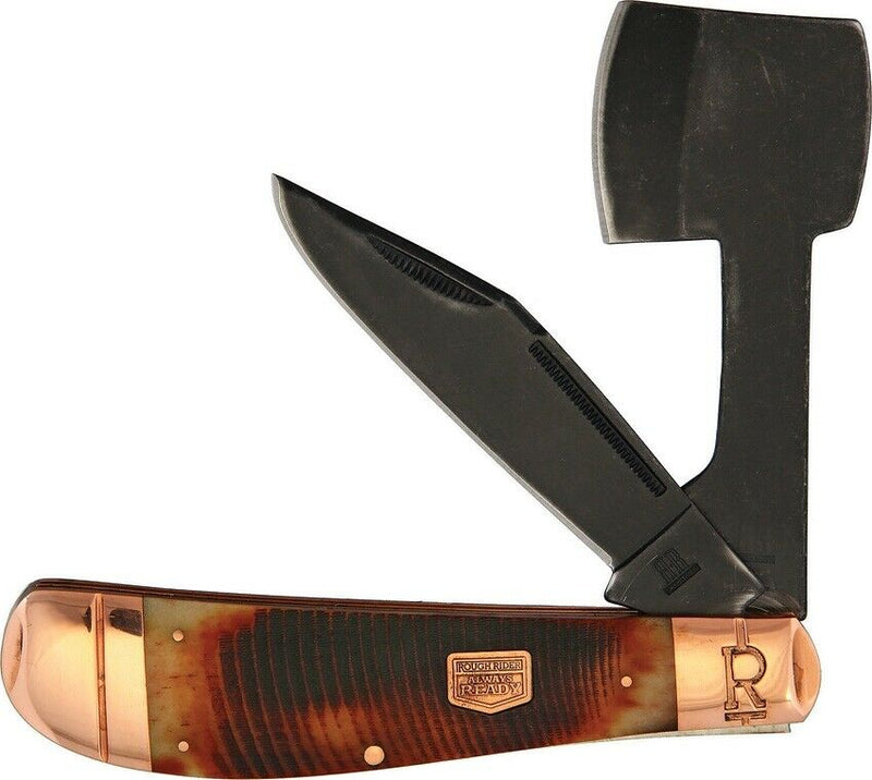Rough Ryder Backwoods Bushcrafter Pocket Knife Stainless Steel Blades Bone Handle 1841 -Rough Ryder - Survivor Hand Precision Knives & Outdoor Gear Store