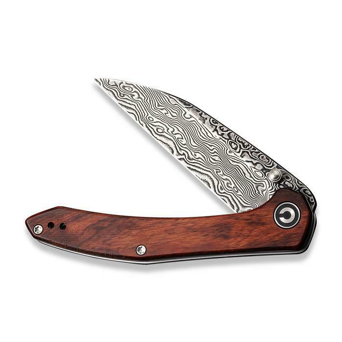 Civivi Hadros Folding Knife 3.25" Damascus Steel Blade Cuibourtia Wood Handle 20004DS1 -Civivi - Survivor Hand Precision Knives & Outdoor Gear Store