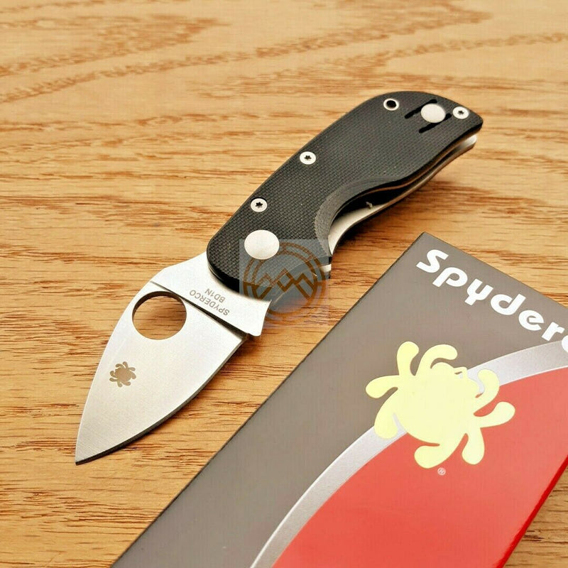 Spyderco Chicago Folding Pocket Knife Leaf 2" CTS-BD1 Stainless Blade G10 Handle C130GP -Spyderco - Survivor Hand Precision Knives & Outdoor Gear Store