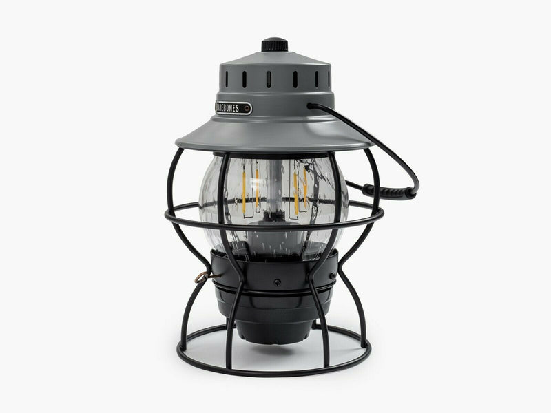 Barebones Living Railroad Lantern Slate Gray Metal Construction Brightness LED E282 -Barebones Living - Survivor Hand Precision Knives & Outdoor Gear Store