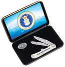 Case XX Air Force Pocket Knife Stainless Steel Blades Natural Smooth Bone Handle 32404 -Case Cutlery - Survivor Hand Precision Knives & Outdoor Gear Store