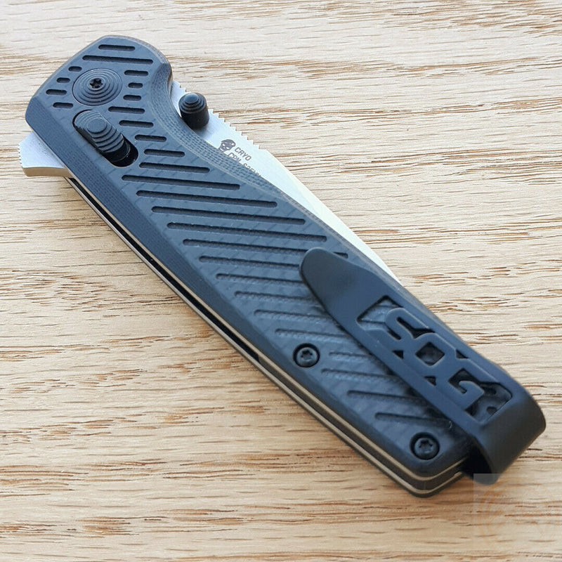 SOG Terminus XR Folding Knife 3" S35VN Steel Blade Black Carbon Fiber/G10 Handle TM1025BX -SOG - Survivor Hand Precision Knives & Outdoor Gear Store