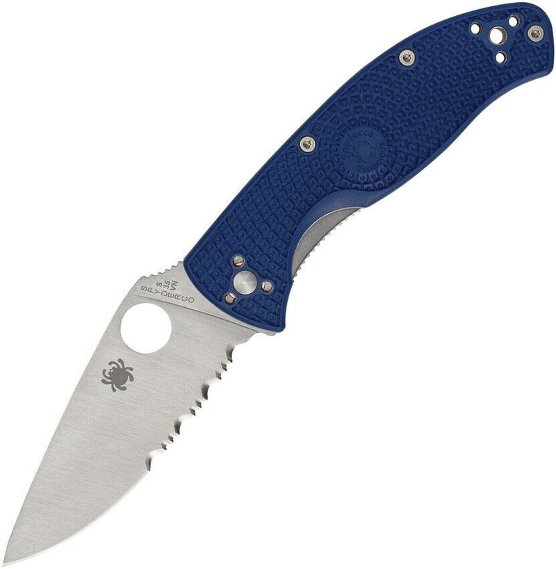 Spyderco Tenacious Liner Folding Knife 3.38" CPM S35VN Steel Blade Blue FRN Handle 122PSBL -Spyderco - Survivor Hand Precision Knives & Outdoor Gear Store