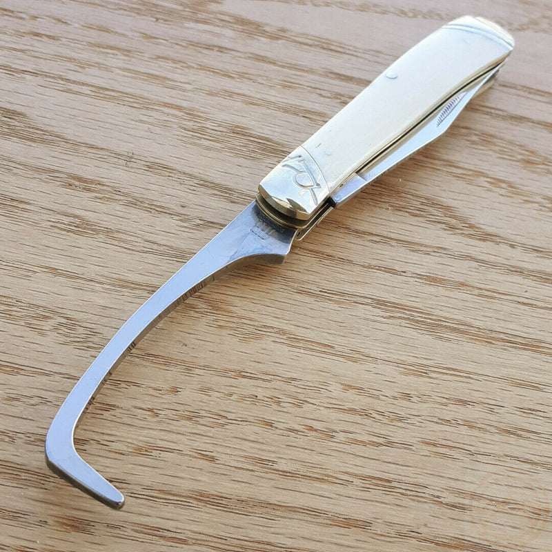 Rough Ryder Equestrian Trapper Pocket Knife Stainless Blade White Bone Handle 1972 -Rough Ryder - Survivor Hand Precision Knives & Outdoor Gear Store