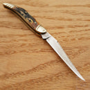 Rough Ryder Folding Knife Damascus Steel Clip Toothpick Blade Stag Bone Handle 2154 -Rough Ryder - Survivor Hand Precision Knives & Outdoor Gear Store