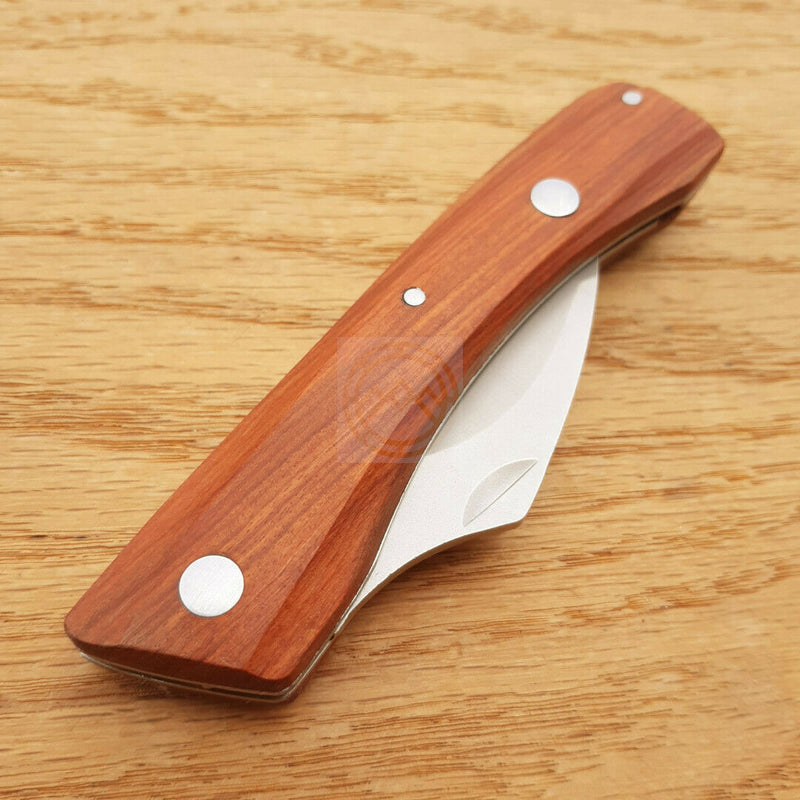 Baladeo Arnold Mushroom Folding Knife 2.5" 420 Stainless Curved Blade Wood Handle CO105 -Baladeo - Survivor Hand Precision Knives & Outdoor Gear Store