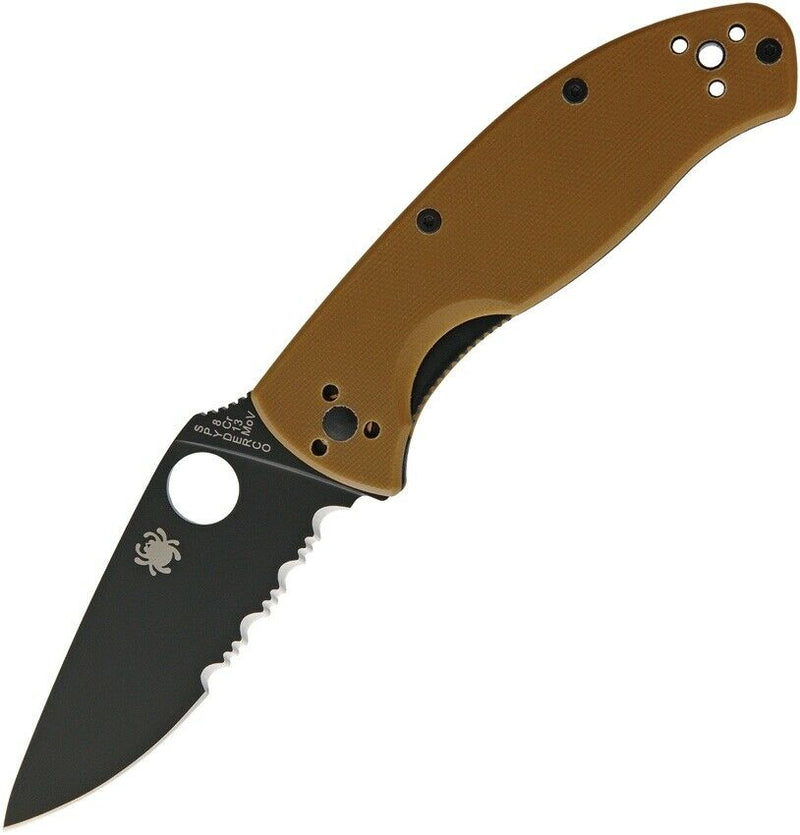 Spyderco Tenacious Folding Knife 3.38" 8Cr13MoV Steel Blade Brown G10 Handle 122GPSBBN -Spyderco - Survivor Hand Precision Knives & Outdoor Gear Store