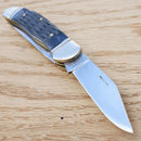 Frost Cutlery Folding Hunter Jig Pocket Knife Stainless Steel Blades Bone Handle 14232BJB -Frost Cutlery - Survivor Hand Precision Knives & Outdoor Gear Store