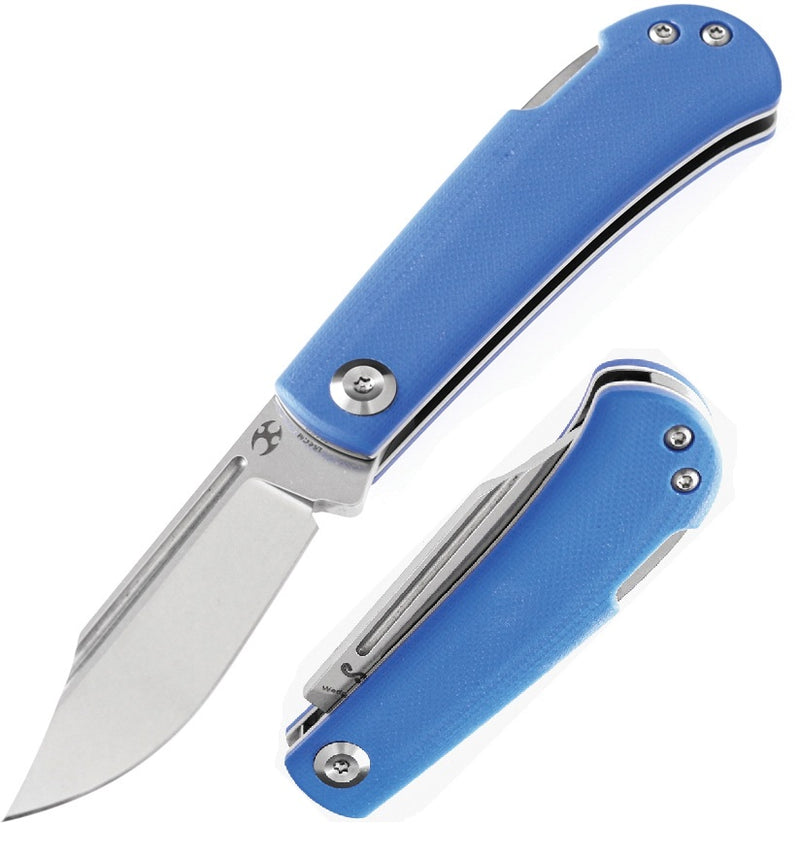 Kansept Knives Wedge Lockback Folding Knife 2.25" 154CM Steel Clip point Blade Blue G10 Handle 2026B7 -Kansept Knives - Survivor Hand Precision Knives & Outdoor Gear Store