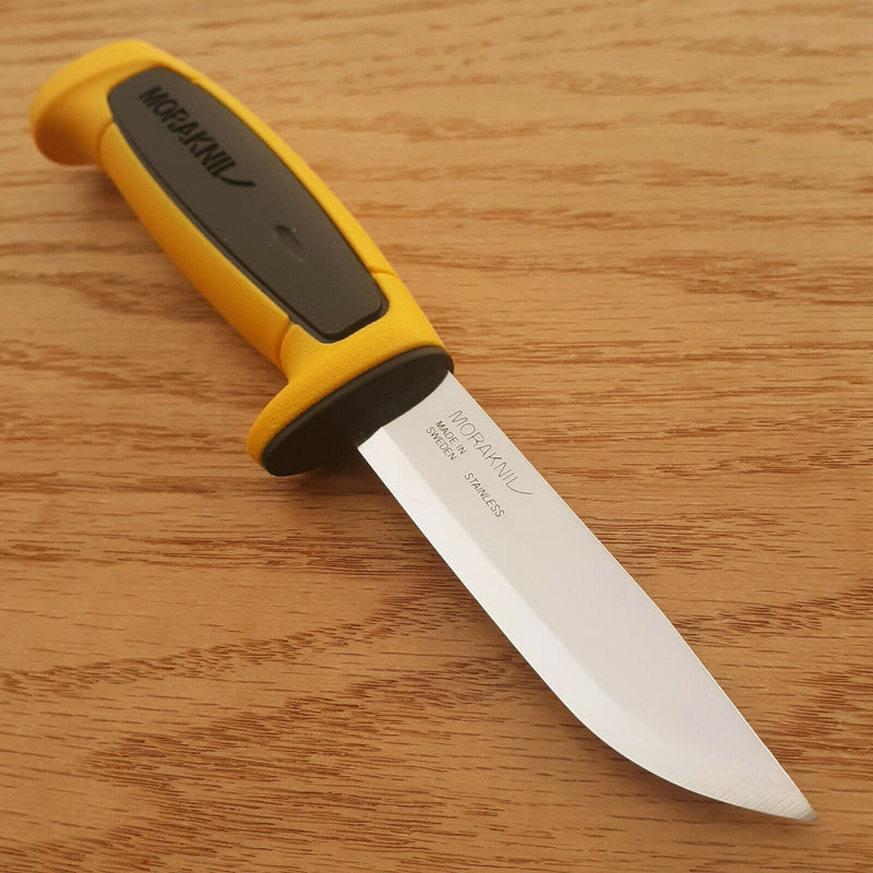 Mora Basic 546 Fixed Knife 3.5" Stainless Steel Blade Yellow Polypropene Handle 02468 -Mora - Survivor Hand Precision Knives & Outdoor Gear Store