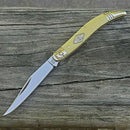 Rough Ryder Toothpick Folding Knife Carbon Steel Blade Yellow Synthetic Handle 1744 -Rough Ryder - Survivor Hand Precision Knives & Outdoor Gear Store