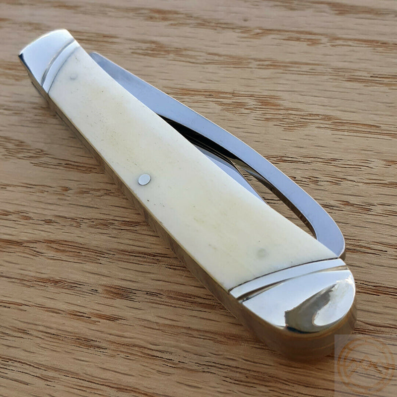 Rough Ryder Equestrian Trapper Pocket Knife Stainless Blade White Bone Handle 1972 -Rough Ryder - Survivor Hand Precision Knives & Outdoor Gear Store