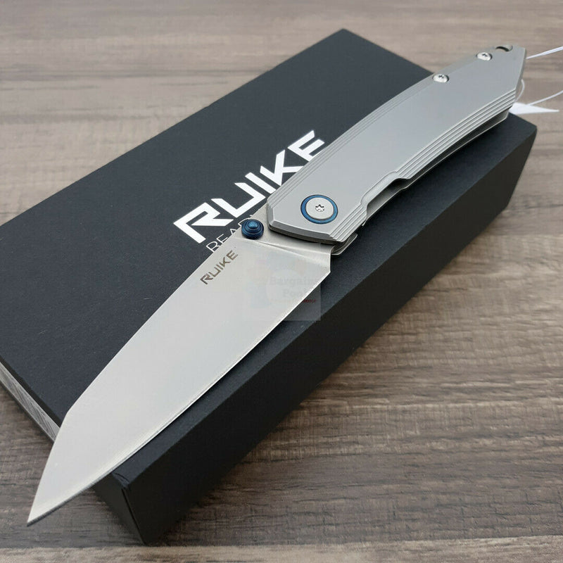 RUIKE P831-SF Framelock Folding Knife 3.25" 14C28N Sandvik Steel Blade Stainless Handle P831SF -RUIKE - Survivor Hand Precision Knives & Outdoor Gear Store