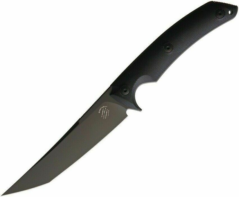 Bastinelli Creations PY Fixed Knife 5" Bohler N690 Steel Tanto Blade Black G10 Handle S207 -Bastinelli Creations - Survivor Hand Precision Knives & Outdoor Gear Store