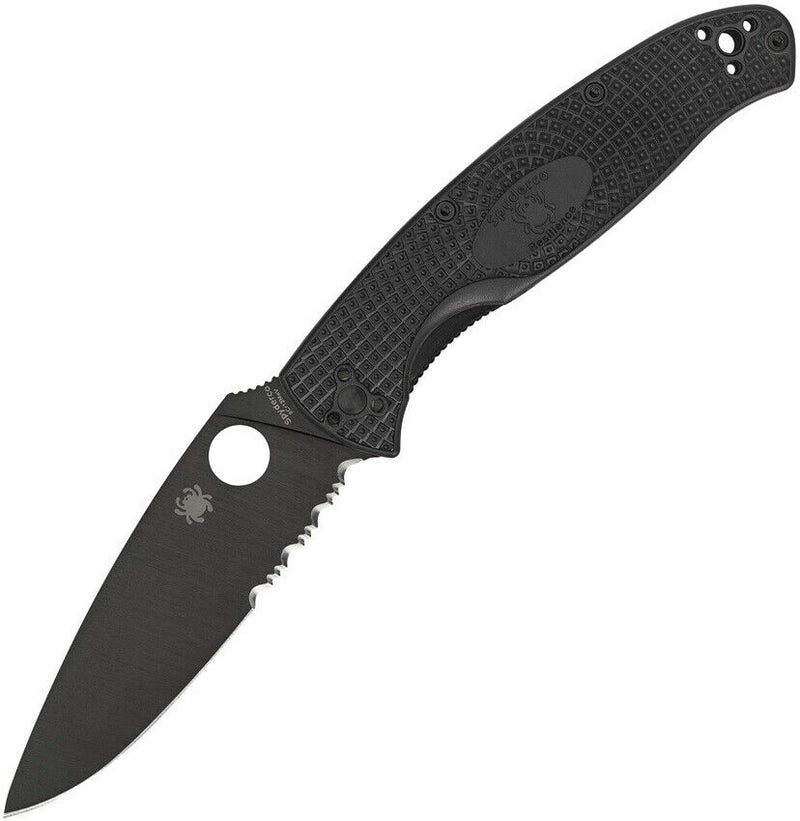 Spyderco Resilience Folding Knife 4.20" 8Cr13MoV Steel Blade Black FRN Handle 142PSBBK -Spyderco - Survivor Hand Precision Knives & Outdoor Gear Store