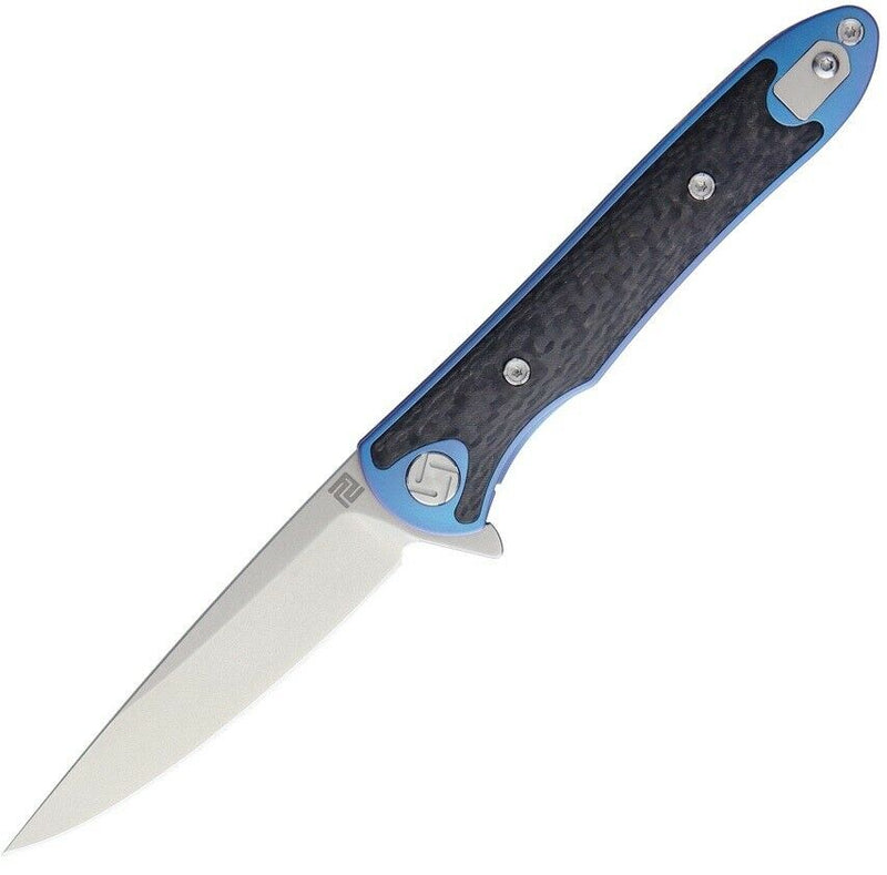 Artisan Cutlery Shark Folding Knife 3" S35VN Blade Blue Titanium/Carbon Fiber Handle 1707GSBU -Artisan Cutlery - Survivor Hand Precision Knives & Outdoor Gear Store