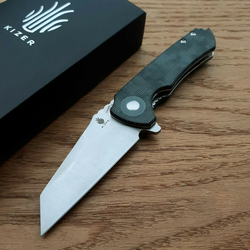 Kizer Cutlery Critical Mini Folding Knife 3 ¼" CPM 3V Steel Blade Micarta Handle 3508A3 -Kizer Cutlery - Survivor Hand Precision Knives & Outdoor Gear Store