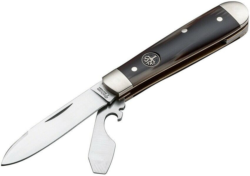 Boker Swell-End Jack Pocket Knife Bohler N690 Steel Blades Synthetic Horn Handle 111916 -Boker - Survivor Hand Precision Knives & Outdoor Gear Store