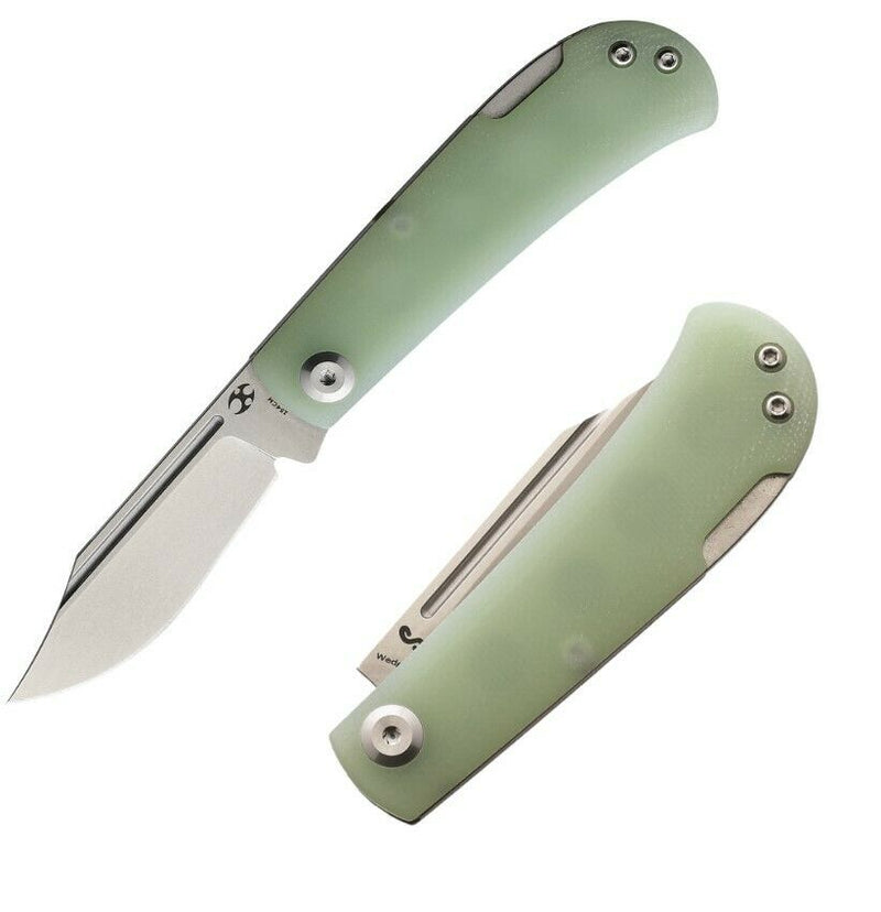 Kansept Knives Wedge Lockback Folding Knife 2.25" 154CM Steel Clip Point Blade Jade G10 Handle 2026B6 -Kansept Knives - Survivor Hand Precision Knives & Outdoor Gear Store