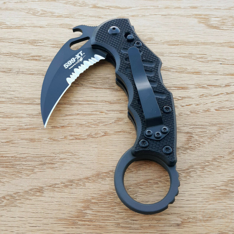 Fox Liner Folding Knife 2.5" Bohler N690 Steel Karambit Blade G10 Handle 99XTS -Fox - Survivor Hand Precision Knives & Outdoor Gear Store