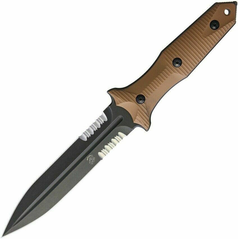 Bastinelli Creations Grozo Fixed Knife 6" N690 Steel Full Tang Blade Brown G10 Handle 214CS -Bastinelli Creations - Survivor Hand Precision Knives & Outdoor Gear Store