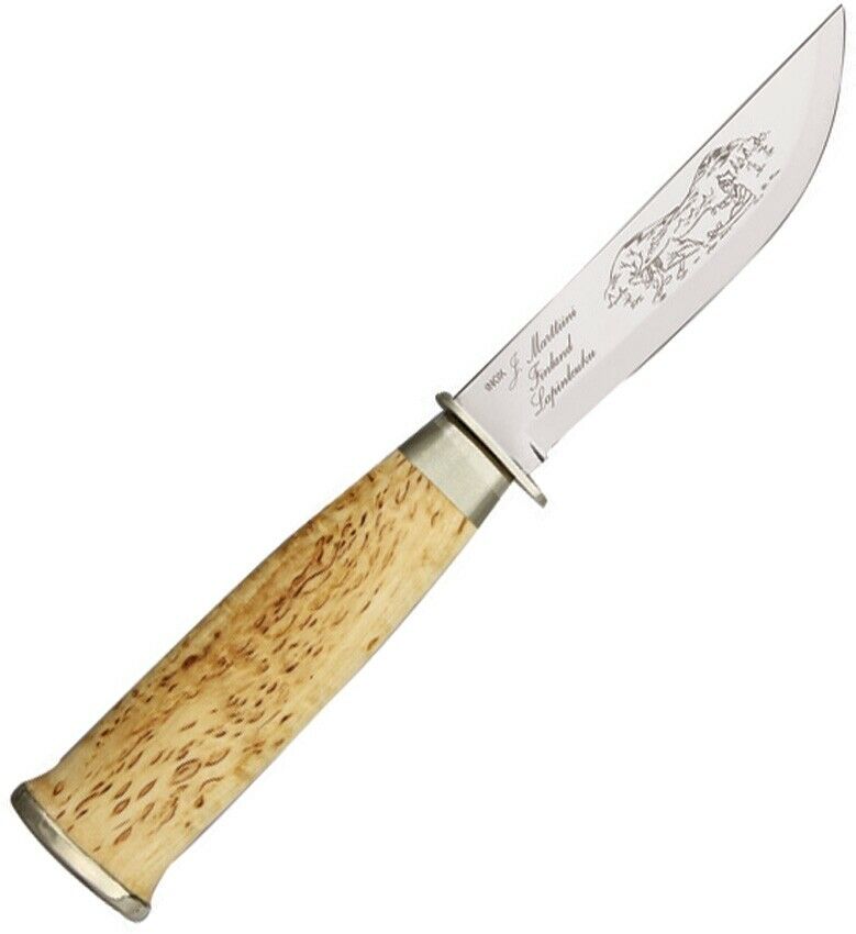 Marttiini Lapp Fixed Knife 4.25" Stainless Steel Blade Varnished Curly Birch Handle 235010 -Marttiini - Survivor Hand Precision Knives & Outdoor Gear Store