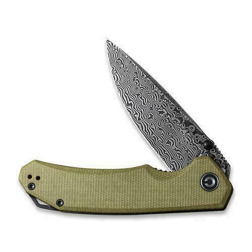 Civivi Brazen Linerlock Folding Knife 3.5" Damascus Steel Blade Micarta Handle 2102DS2 -Civivi - Survivor Hand Precision Knives & Outdoor Gear Store