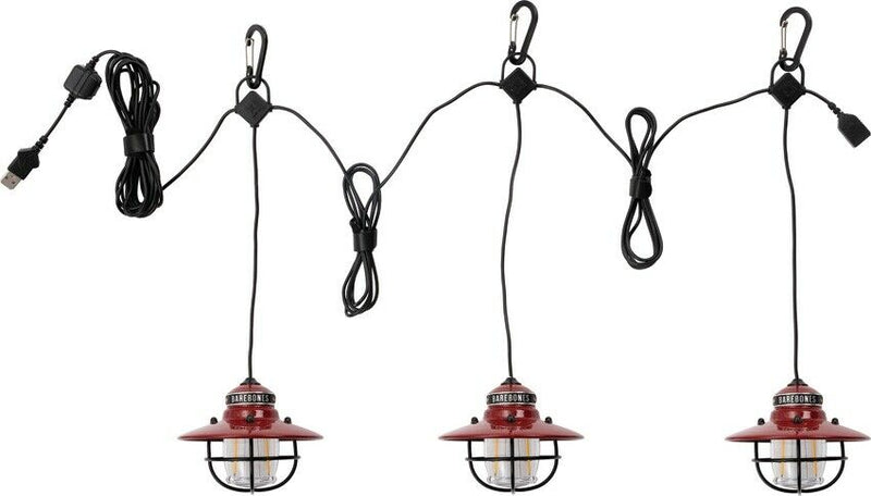 Barebones Living Edison String Lights Red Water/Rust Resistant Powder-Coated Steel Construction RE267 -Barebones Living - Survivor Hand Precision Knives & Outdoor Gear Store