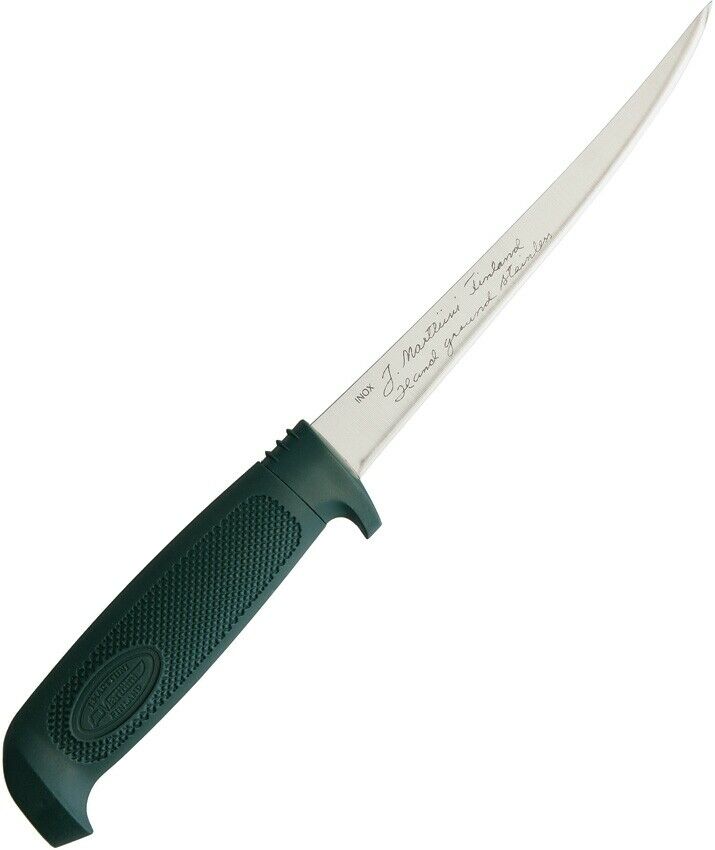 Marttiini Basic Fixed Knife 6" Stainless Fillet Blade Green Textured Rubber Handle 827010 -Marttiini - Survivor Hand Precision Knives & Outdoor Gear Store