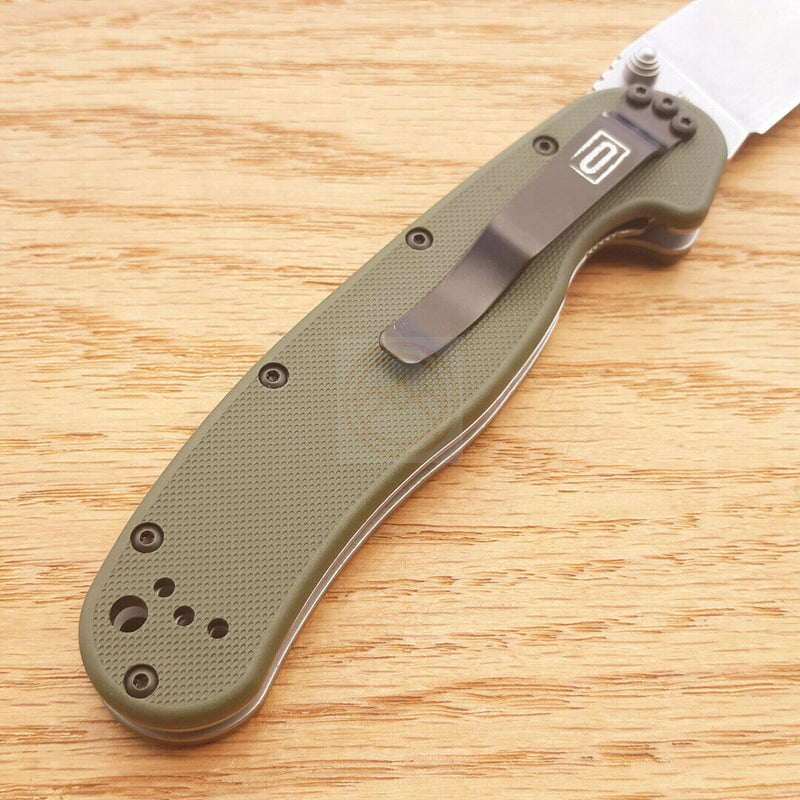 Ontario RAT I Linerlock Folding Knife 3.5" AUS-8 Steel Blade Green Nylon Handle 8874TC -Ontario - Survivor Hand Precision Knives & Outdoor Gear Store