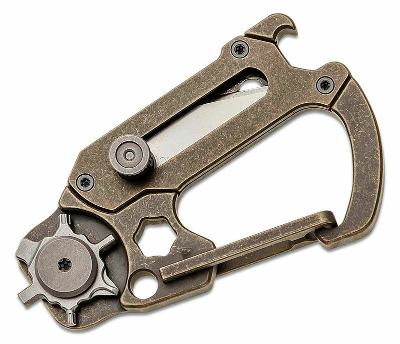 Civivi Polymorph Carabiner Keychain Titanium Multi Tool Bronze Utility Blades 200452 -Civivi - Survivor Hand Precision Knives & Outdoor Gear Store