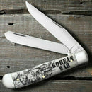 Case XX Korean War Pocket Knife Stainless Steel Blades Natural Bone Handle 50951 -Case Cutlery - Survivor Hand Precision Knives & Outdoor Gear Store