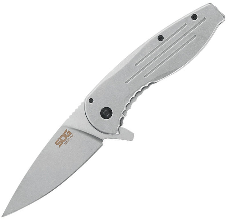 SOG Aegis Framelock Folding Knife 3.25" 8Cr13MoV Stainless Blade Stainless Steel Handle 14410242 -SOG - Survivor Hand Precision Knives & Outdoor Gear Store