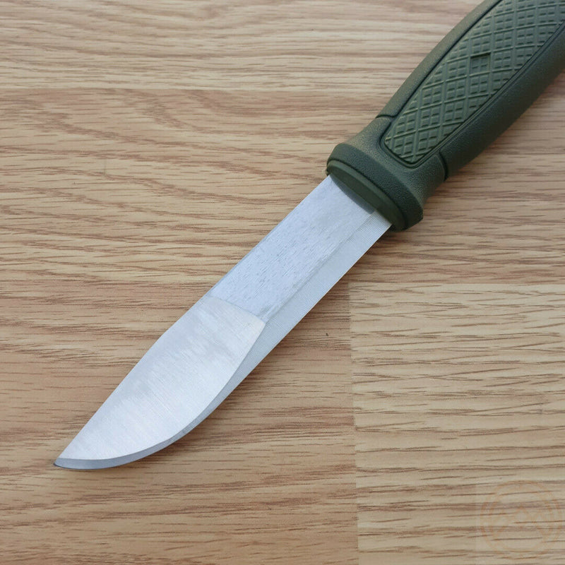 Mora Kansbol Basic Fixed Knife 4.25" Stainless Steel Blade Green TPR Handle 01751 -Mora - Survivor Hand Precision Knives & Outdoor Gear Store