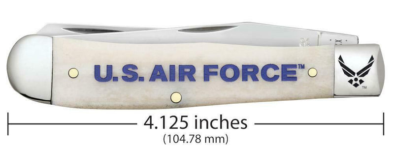 Case XX Air Force Pocket Knife Stainless Steel Blades Natural Smooth Bone Handle 32404 -Case Cutlery - Survivor Hand Precision Knives & Outdoor Gear Store
