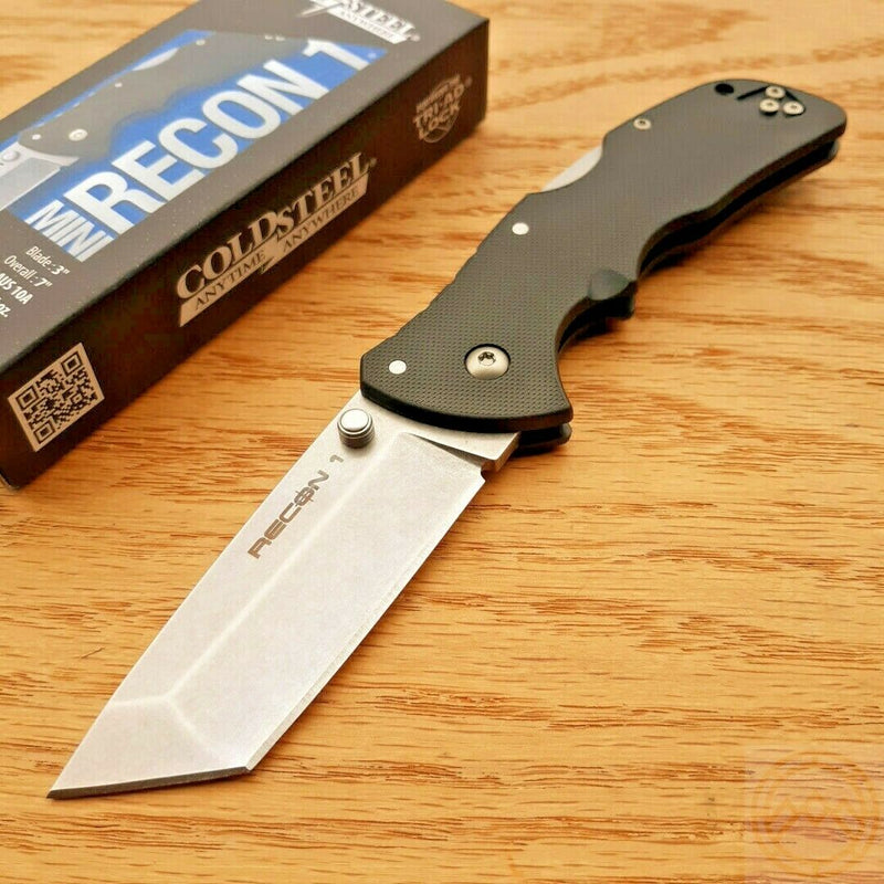 Cold Steel Mini Recon Folding Knife 3" AUS-10A Steel Tanto Blade GRN Handle 27BAT -Cold Steel - Survivor Hand Precision Knives & Outdoor Gear Store
