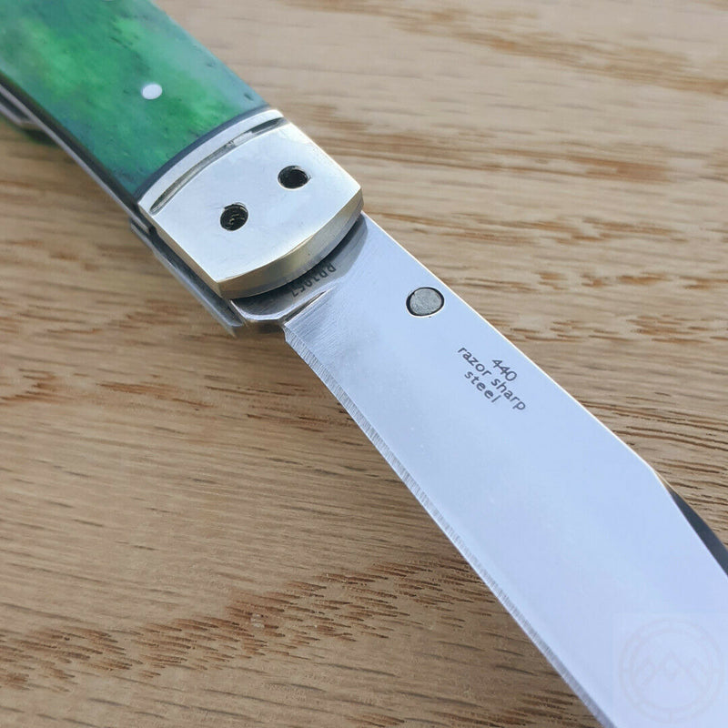 Rough Ryder Working Man Folding Knife 440 Steel Blade Green Smooth Bone Handle 1957 -Rough Ryder - Survivor Hand Precision Knives & Outdoor Gear Store