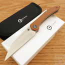 Civivi Hadros Folding Knife 3.25" 10Cr15CoMoV Steel Blade Brown Micarta Handle 200042 -Civivi - Survivor Hand Precision Knives & Outdoor Gear Store